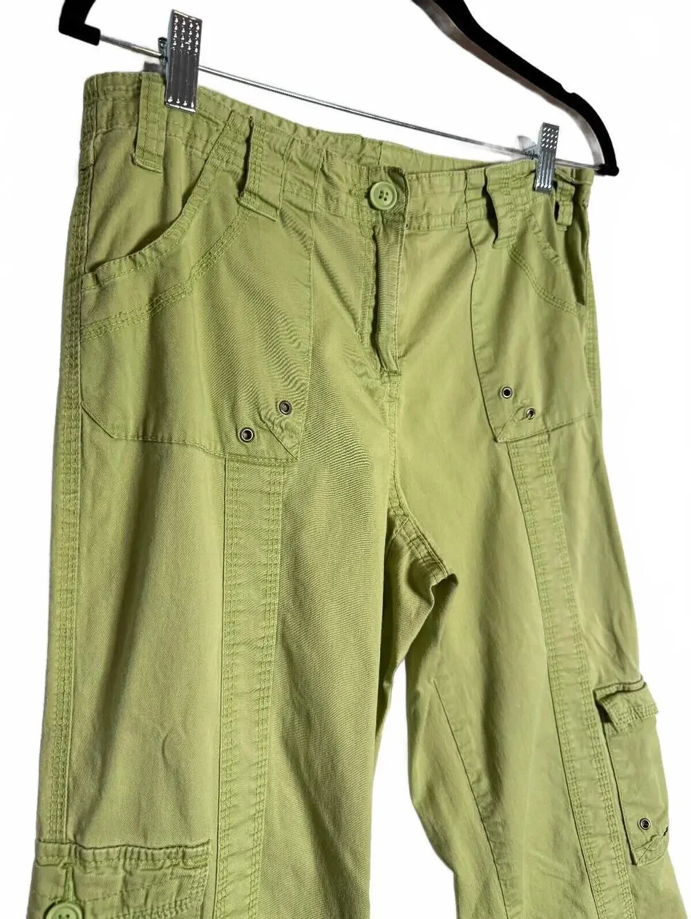 Vintage Y2K Green Cropped Cargo Pants